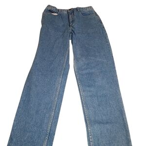 Sz 8 Vintage Talbots Womens 100% Cotton Blue High Waist Rigid Denim Jeans Pants